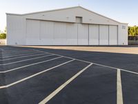 California Open Space: Asphalt Building and Parking During the Day