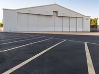 California Open Space: Asphalt Building and Parking During the Day