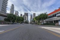 Exploring California: Asphalt Roads and Urban Buildings