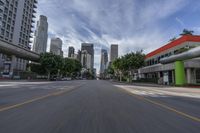 Exploring California: Asphalt Roads and Urban Buildings