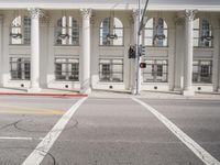 City Life in California: Buildings and Asphalt Roads