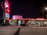 California City Lights: Night Traffic Under a Clear Sky