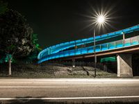 California City at Night: Bridge Lights Illuminate the Sky