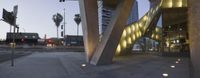 California Cityscape: Concrete Bridge and Building