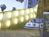 California Cityscape: Concrete Bridge and Building