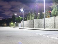 Illuminated Street Lights in California Cityscape