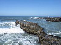 California Coastal Beach: Clear Sky and Sandy Shoreline