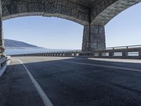 an image of a very big nice bridge with the view in it's end