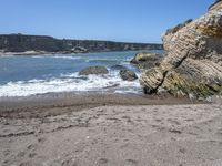 California's Coastal Cliff: A Clear Sky Above