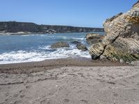 California's Coastal Cliff: A Clear Sky Above