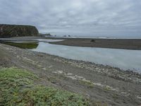 California Coastal Cliffs: A Beach in the Morning Fog