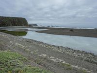 California Coastal Cliffs: A Beach in the Morning Fog