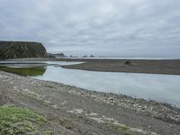 California Coastal Cliffs: A Beach in the Morning Fog