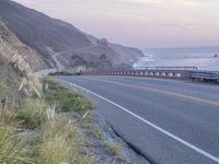 California Coastal Dawn: A View of Mountains and the Ocean