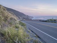 California Coastal Dawn: A View of Mountains and the Ocean