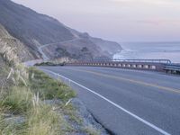 California Coastal Dawn: A View of Mountains and the Ocean