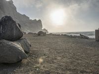 California Coastal Parking Lot: Beach View