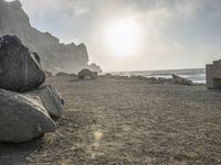 California Coastal Parking Lot: Beach View