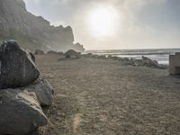 California Coastal Parking Lot: Beach View