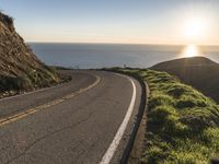 California Coastal Road at Dawn: Clear Sky and Beautiful Views