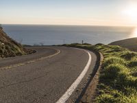 California Coastal Road at Dawn: Clear Sky and Beautiful Views