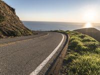 California Coastal Road at Dawn: Clear Sky and Beautiful Views