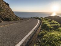 California Coastal Road at Dawn: Clear Sky and Beautiful Views