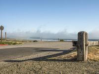 California Coastal Road on a Foggy Day