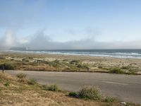 California Coastal Road Under Grey Skies and Fog