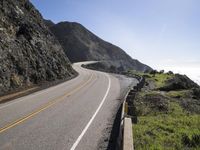 California Coastal Road: Highway Through the Mountain Pass