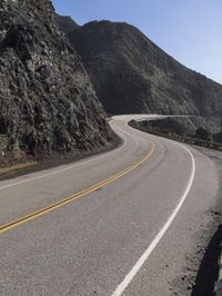 California Coastal Road: Highway Through the Mountain Pass