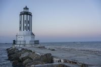 California Coastal Scene: Calm Waves and a Pier