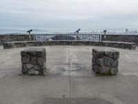 California Coastal View under a Grey Sky