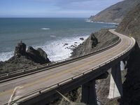 California Coastline: Mountain Cliff View Near the Ocean