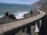 California Coastline: Mountain Cliff View Near the Ocean