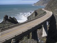 California Coastline: Mountain Cliff View Near the Ocean