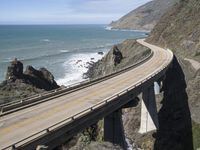 California Coastline: Mountain Cliff View Near the Ocean