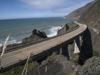 California Coastline: Mountain Cliff View Near the Ocean