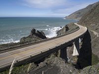 California Coastline: Mountain Cliff View Near the Ocean