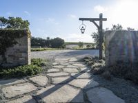 Cobble Stone Street in California: A Sunny Day