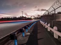 California at Dawn: Architecture and Road with Trees