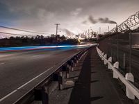 California at Dawn: Architecture and Road with Trees