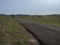 California Dawn on Asphalt Road Landscape