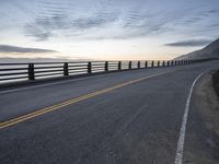 California Dawn on Coastal Road with Ocean View