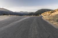 California Dawn: Driving through a Mountain Pass Road