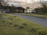 California Dawn in Residential Area with Modern Architecture 001