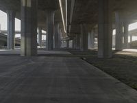 California Dawn: A Road and Parking Underpass in the USA