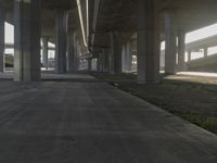 California Dawn: A Road and Parking Underpass in the USA