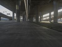 California Dawn: A Road and Parking Underpass in the USA
