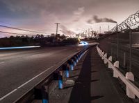 California Dawn: Road Streaks of Light